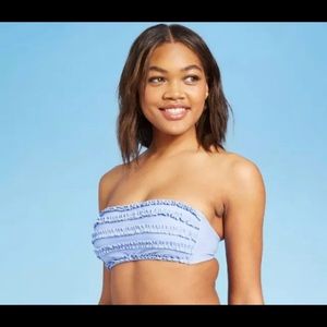 TARGET ruffled bandeau bikini top